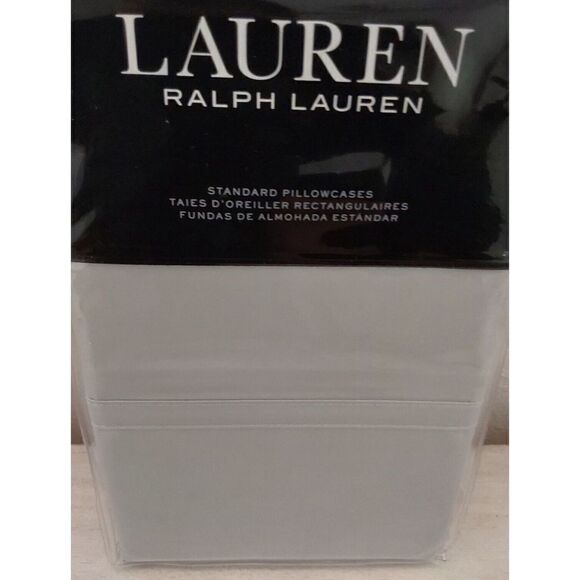 Ralph Lauren SPENCER SOLID SATEEN Green SAGE Cotton Two 2 Standard Pillowcases - Picture 3 of 9